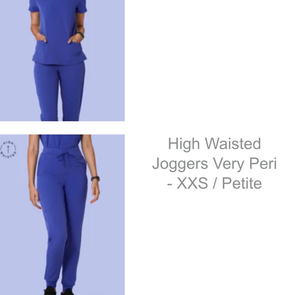 Royal Blue High-Rise Track Pants with Tapered Leg